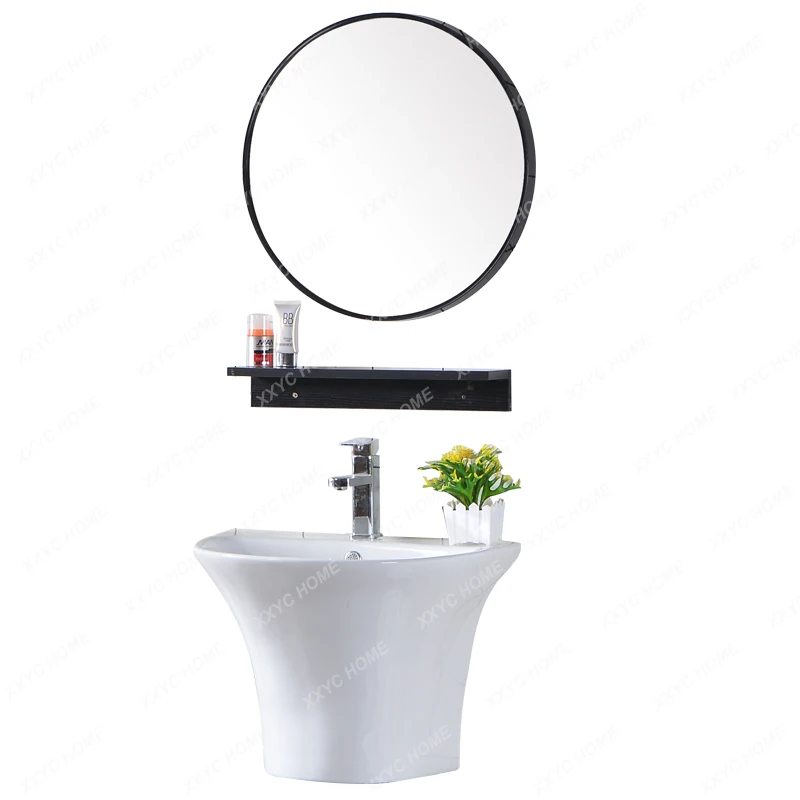 Small Apartment Wash Basin Bathroom Cabinet Combination Toilet Wall-Mounted Washstand Wash Basin Bathroom Wall Cupboard Basin