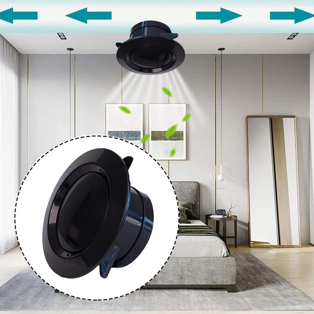 1pc Ventilation Air Outlet Plastic Air Conditioning Vents Ventilation Duct Cap Round Outlet Inlet Grille Home Improvement