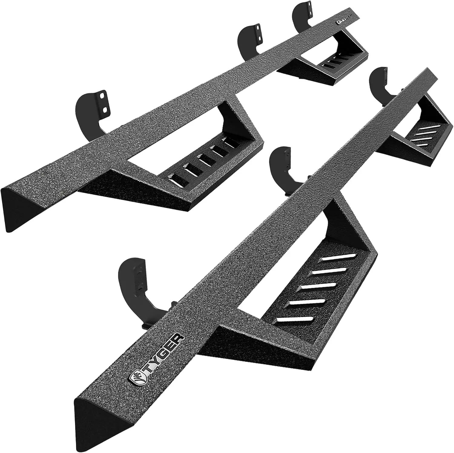 Drop Step Side Steps Nerf Bars Compatible with 2005-2026 Nissan Frontier Crew Cab - Running Boards with Rails for Easy Entry, Heavy Duty Black Finish