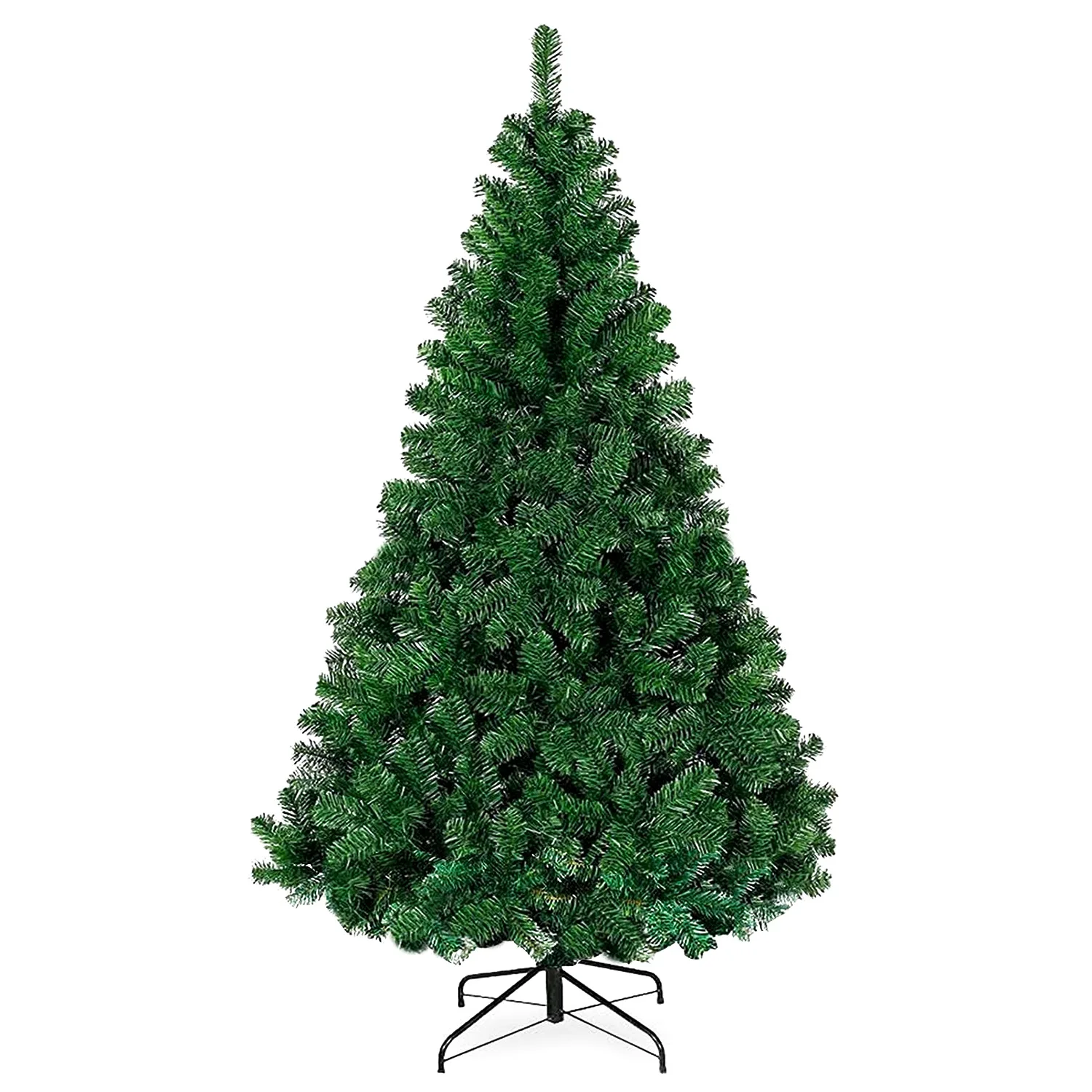 2.1m Christmas Tree with 800 Tips Folding Stable Metal Stand Fast Assemble Flame Retardant PVC Green Artificial Christmas Fir