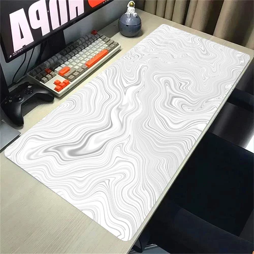 Imagen 2 del producto Alfombrilla de ratón topográfica Strata Liquid, alfombrilla negra de 500x1000 para jugadores, alfombrilla extendida de 900x400, alfombra de goma personalizada para oficina