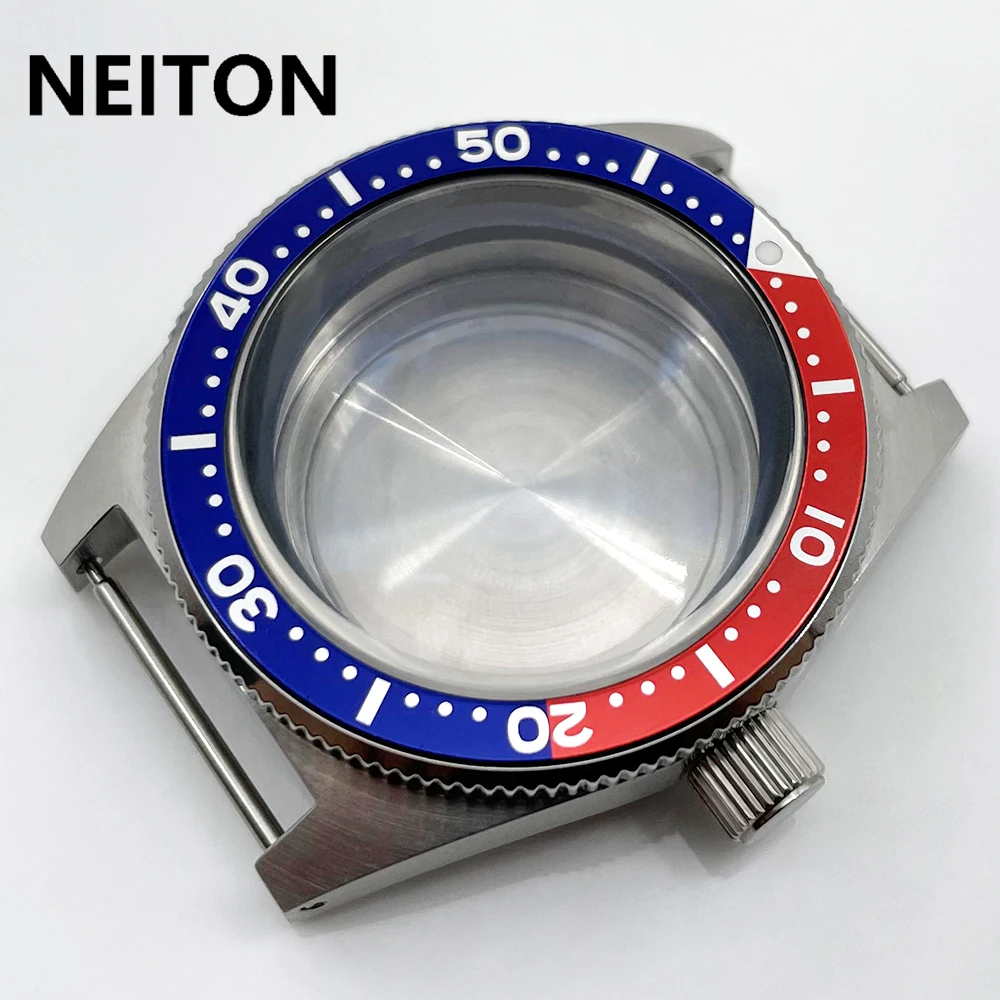 Neiton-サファイアガラス時計ケース、耐水性、nh35、nh36ムーブメント 