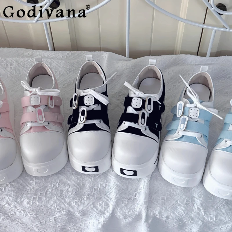

Original Subculture Water Color Platform Shoes Autumn 2025 Japanese Girl's Mine Y2k Pumps Student Casual Shoes for Women