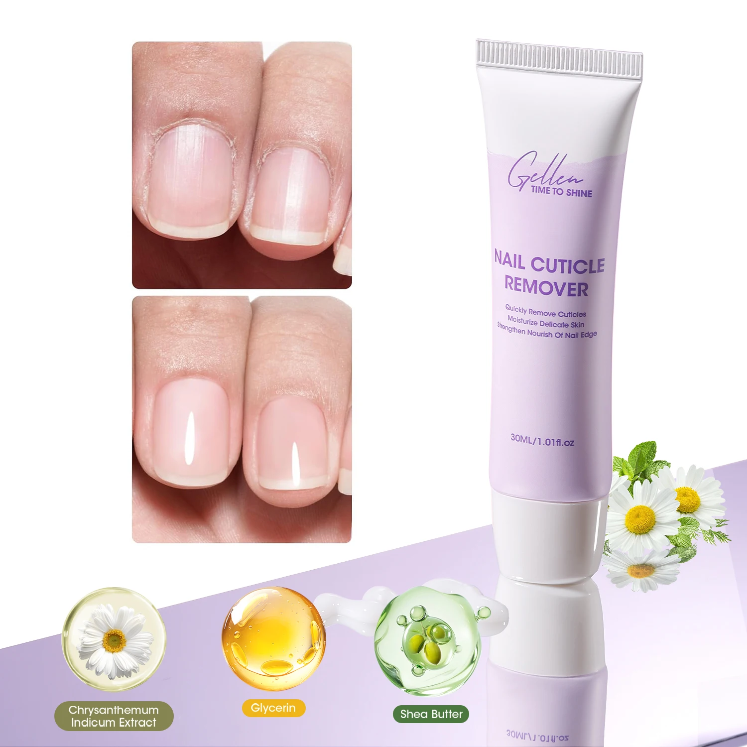 

Cuticle Remover Instant Nail Softener Shea Butter Moisturizing Professional Cream Dry Dead Skin Overgrown Nail Care Treatment