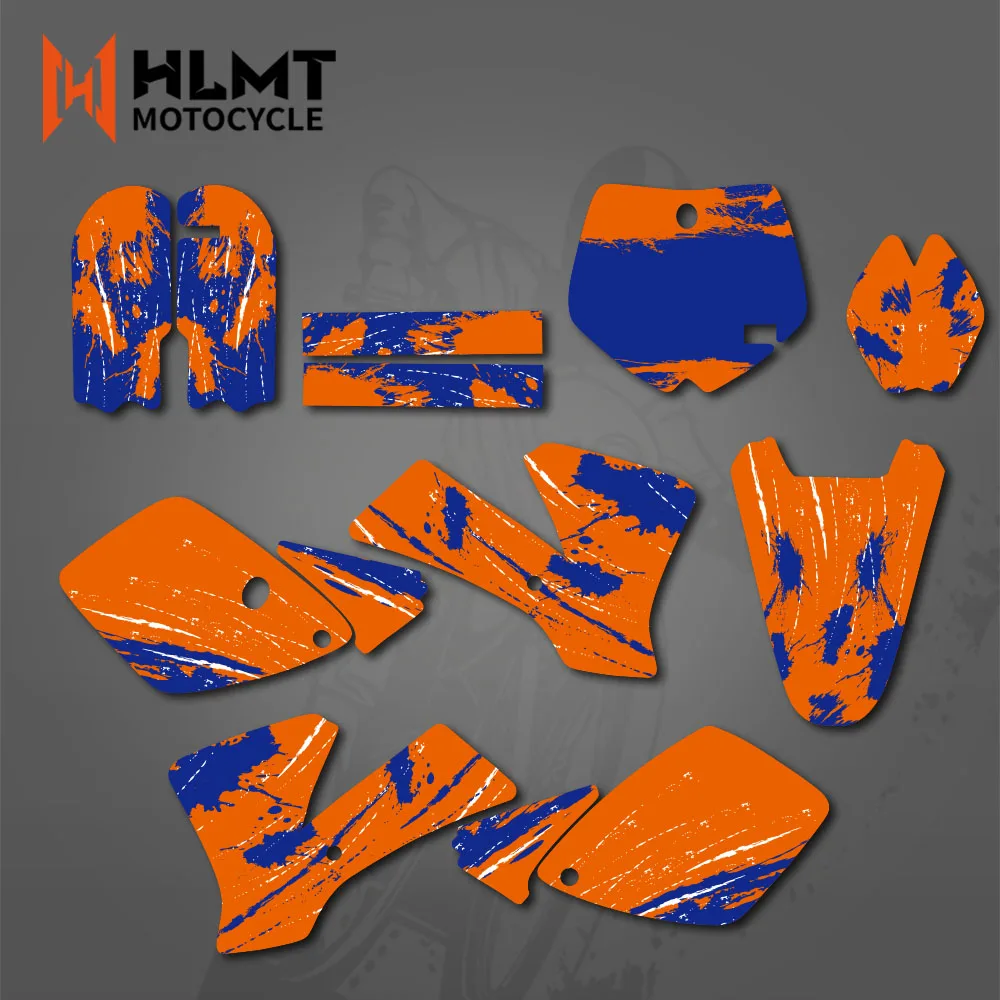 HLMT Motorcycle TEAM GRAPHICS & BACKGROUNDS DECALS STICKERS Kits for Ktm SX65 SX 65 65SX 2002-2008 2003 2004 2005 Decoration