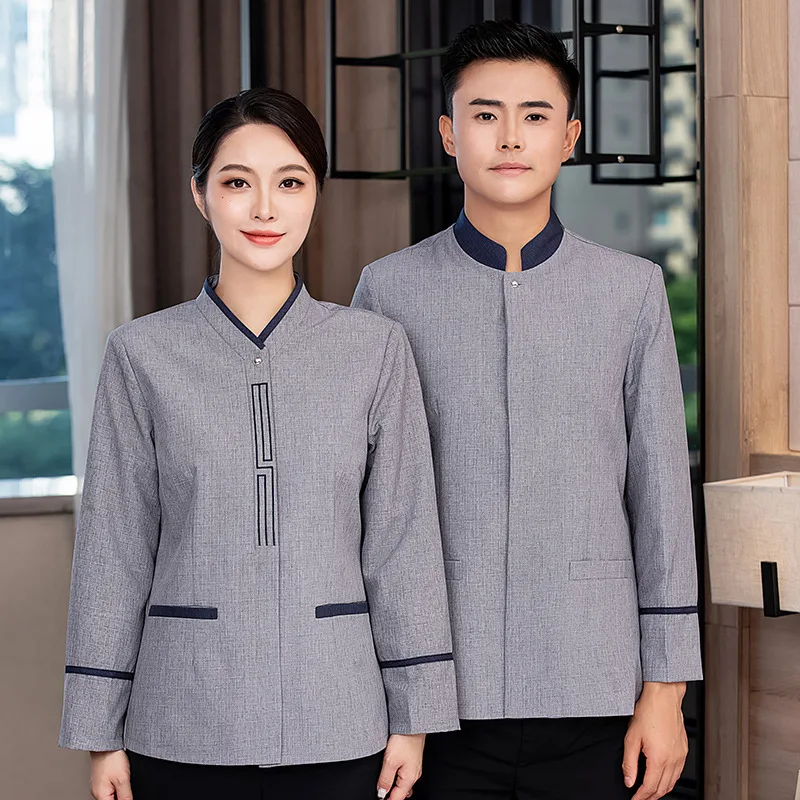 

Property Cleaning Work Clothes Long Sleeve Hotel Room Aunt Cleaner Hotel Mall Cleaning Suit Autumn and Winter Female