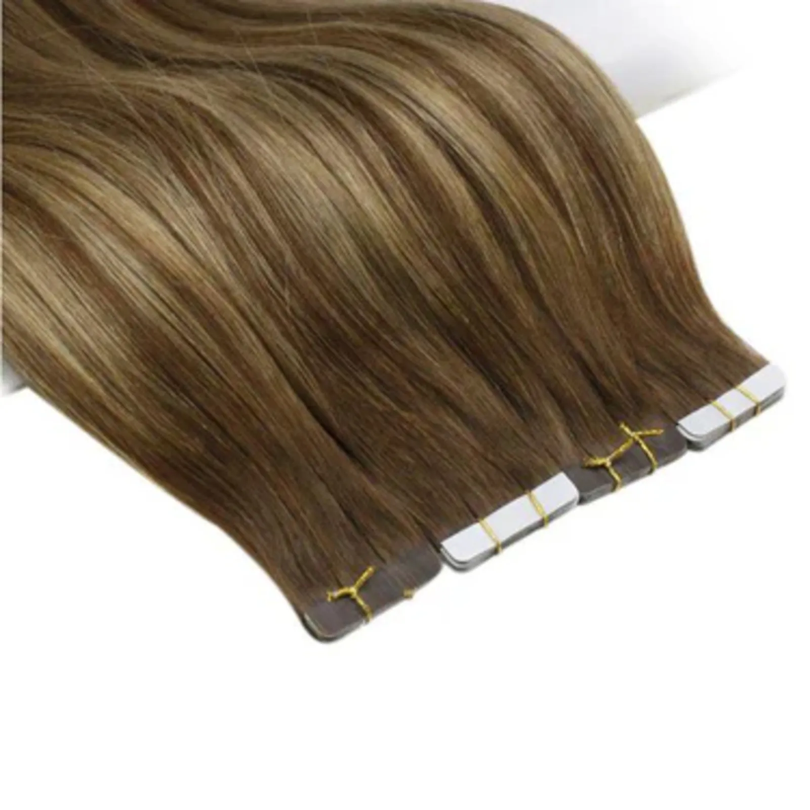 Youngsee virgem extensões de cabelo humano fita em extensões de cabelo em linha reta 100% cabelo humano 14-24 Polegada 10-20 pces