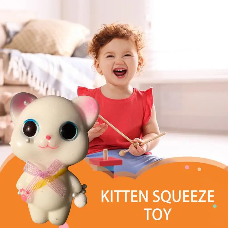 Katze Squeeze Spielzeug Anti Stress Katze Spielzeug Nette Prise Spielzeug Entzückende Kätzchen Rebound Dekomprimieren Spielzeug Tier Stress Relief Spielzeug