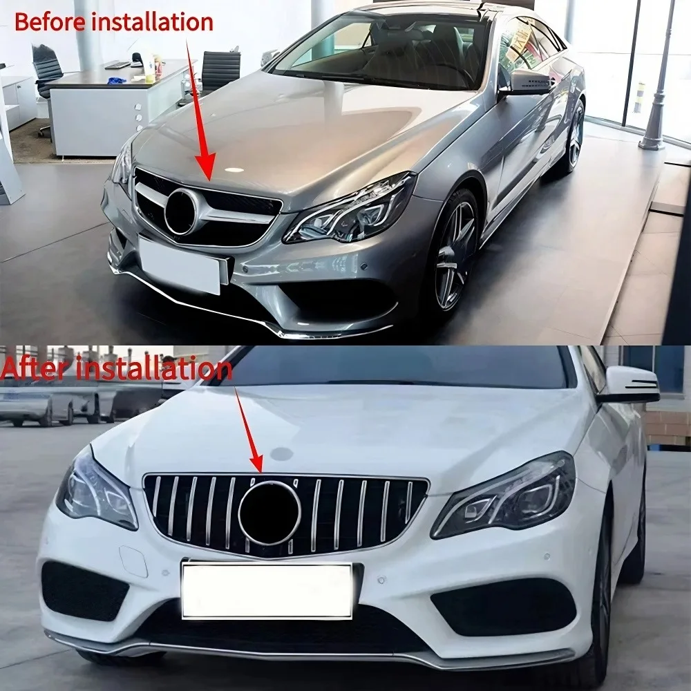 For Front Bumper Racing Grill Billet Gril for Mercedes Benz E Class Coupe W207 C207 E200 E250 E300 E400 E500 2014-2016