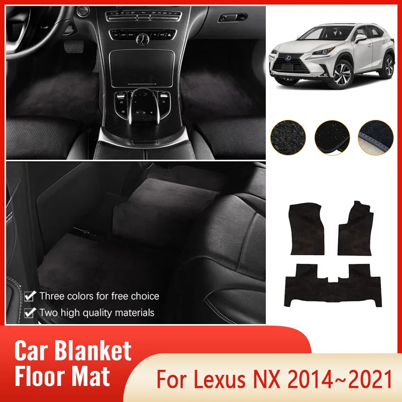 Luxury Car Mats For Lexus NX Rekusasu NX MK1 AZ10 2014~2021 Anti-slip Rug Foot Carpets Pad Floor Matt Auto Accessories 200t 300h