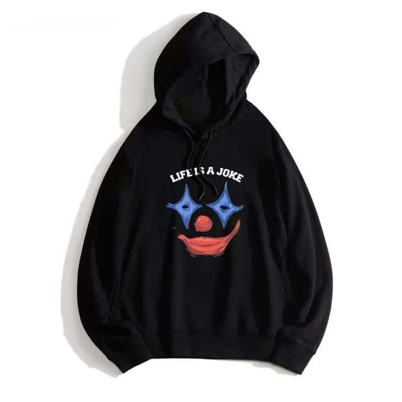 الاتجاه الأمريكي الجديد للخريف والشتاء للجنسين ملابس الشارع المهرج Ghostface هالوين الهيب هوب شخصية مطبوعة هوديي