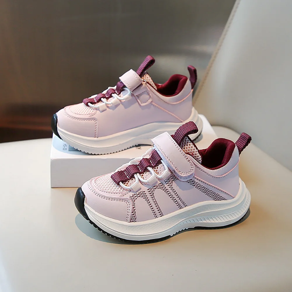 

Autumn Fashion Children Solid Color Sneakers Teenagers Girls Kids Shoes Velcro Breathable Boys Running Shoes Comfortable Winter