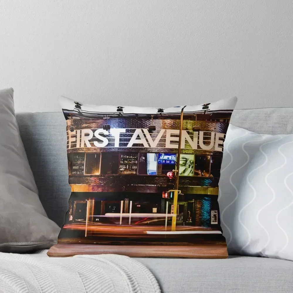 First Avenue Throw Pillow pillow pillowcase christmas cushions covers christmas decorations 2025 Custom Cushion Photo pillow