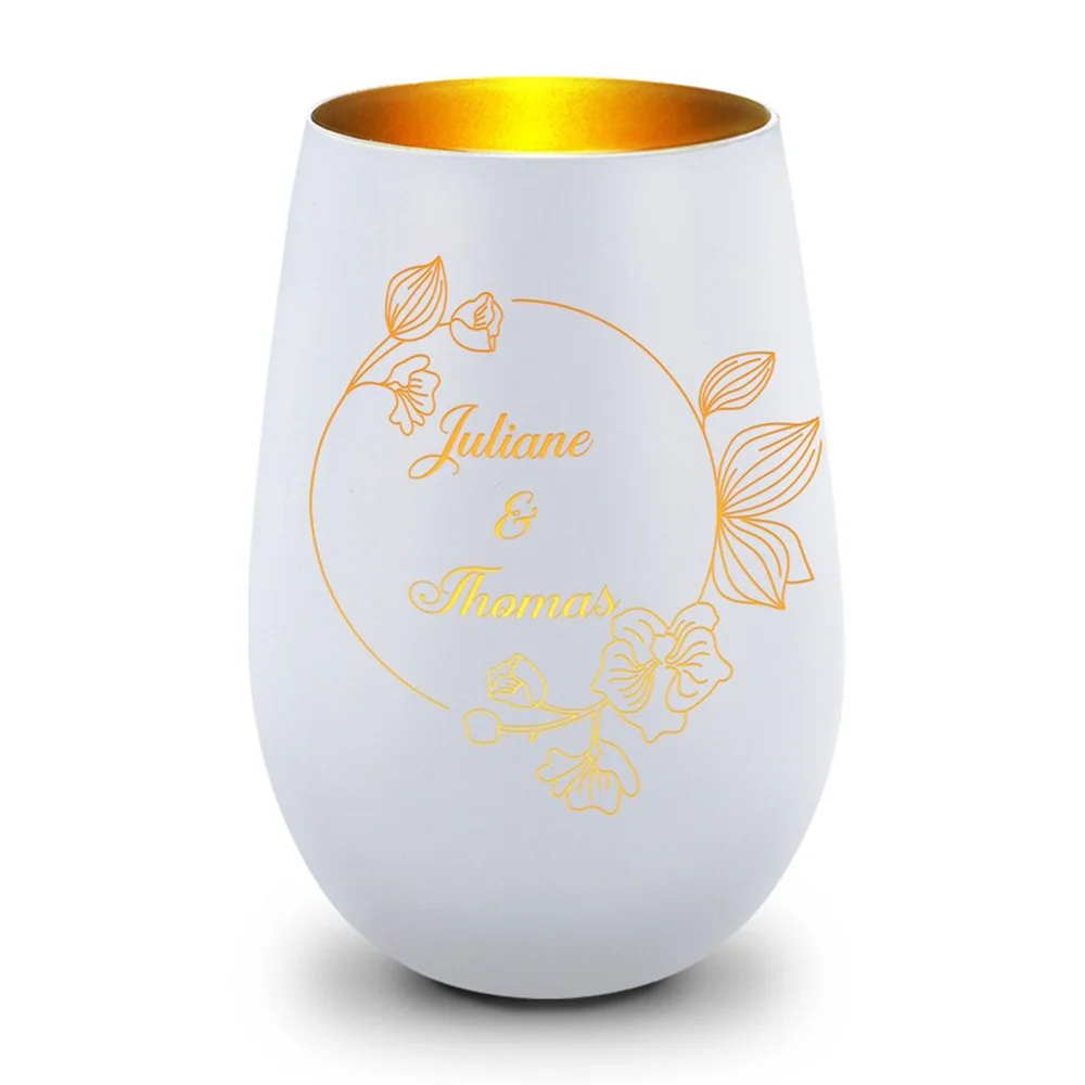 Customizable Glass Candle Holder Lamp Festival Decorative Cup Perfect Gift for Family Friends Creative Home Decor Aromatherapy