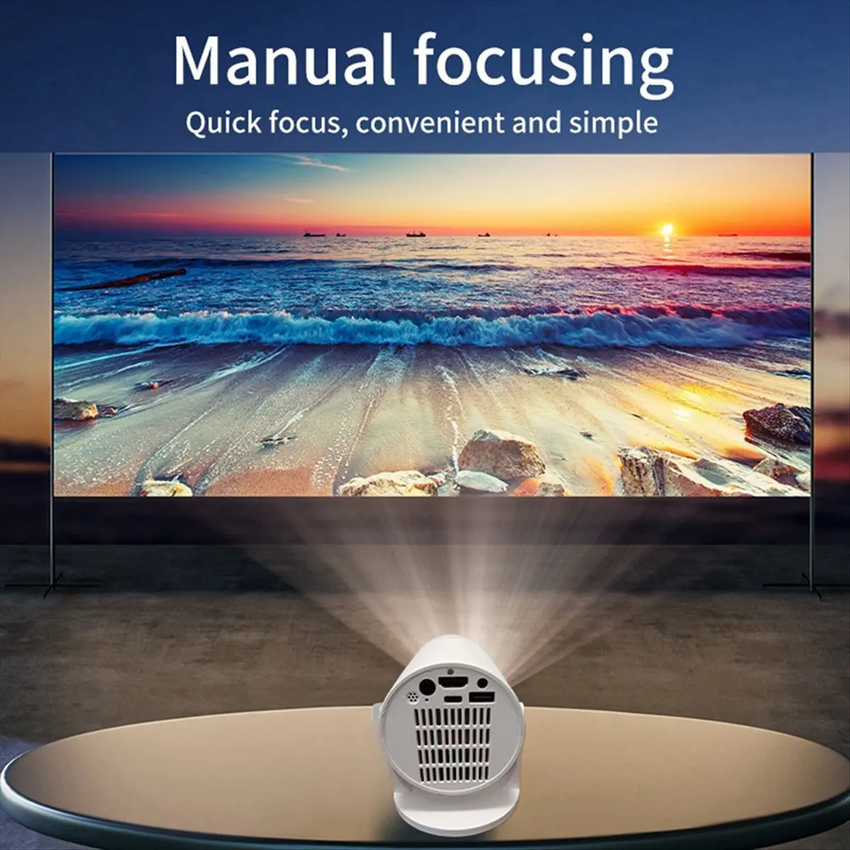 

A69Z Y200 Кабельное соединение для мобильного телефона с тем же экранным проектором Портативный HDMI-совместимый проектор с вращением на 180 градусов