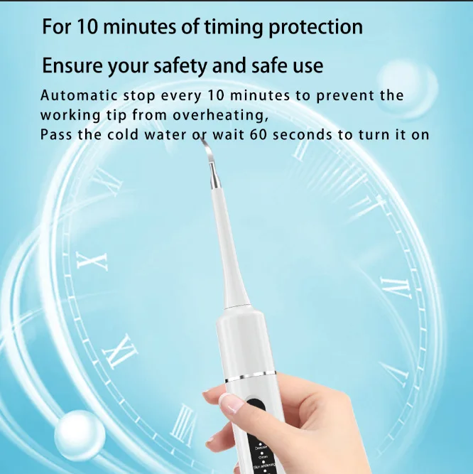 Ultrasonic Electric Tooth Cleaner Tooth Stone Remover Tartar Cleaning Whitening Punch Tooth Washer