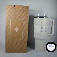 Brand 40 Oz Stainless Steel Vacuum Insulated Tumbler With Lids And Straws Handle Portable Iced Coffee Mugs for Car Thermal Cups