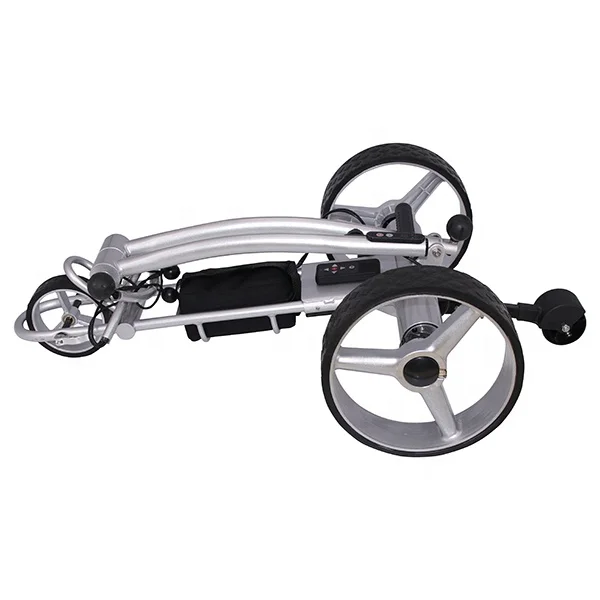 Hot Selling Aluminum Alloy Electric Golf Trolley, Push Pull Bag Cart Caddy Scooter, Foldable Transporter Trolley for Course