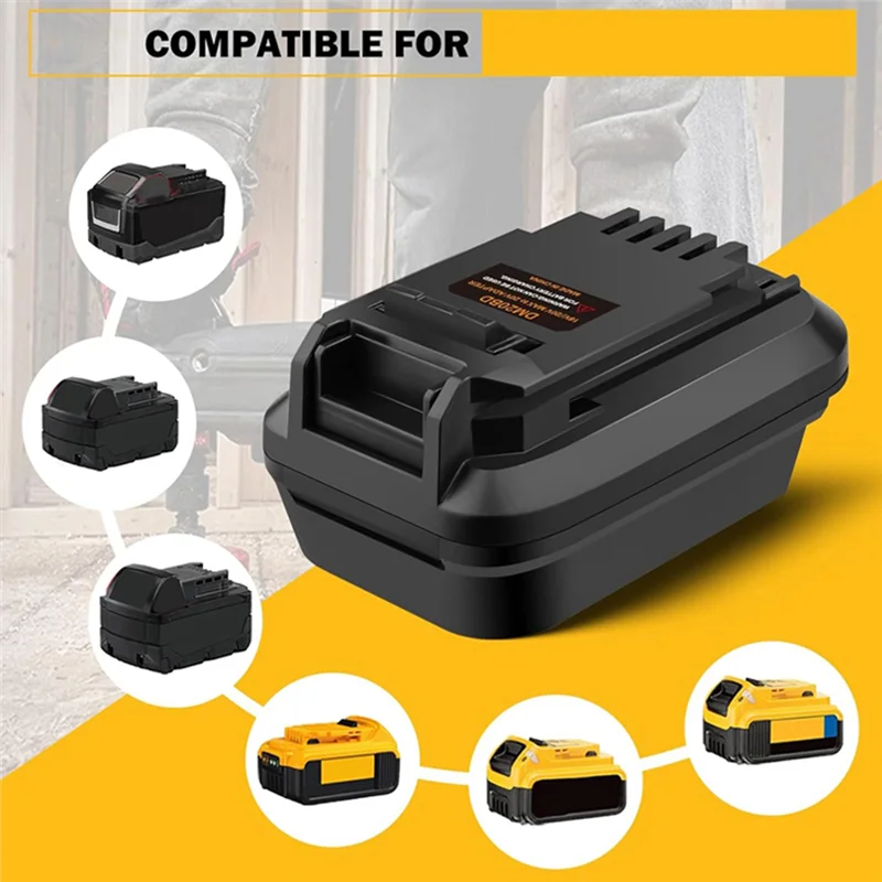

FYBL-Portable Battery Adapter For / 18V/20V Li- Battery To For Black And Decker 20V Cordless Power Tools