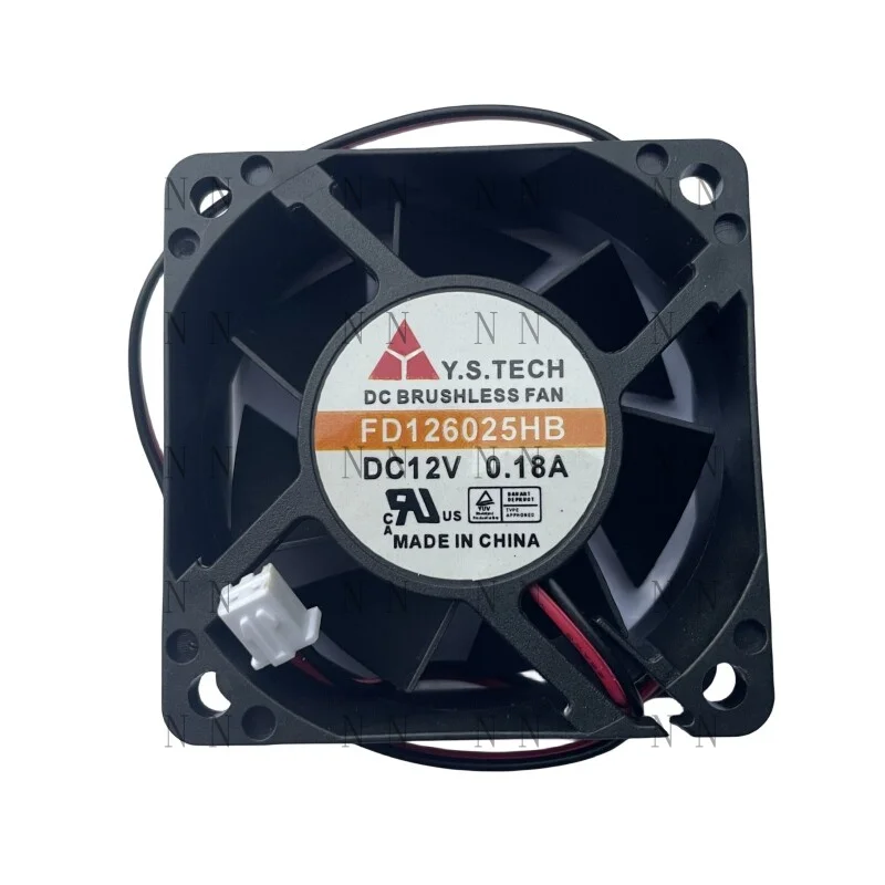WEP  Genuine FD126025HB 6025 DC 12V 0.18A 60*60*25MM 2-Pin Server Square Cooling Fan