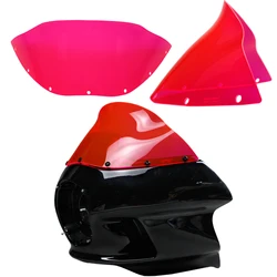 Pink PMMA Windshield Windscreen For Harley FLHR Dyna FXD Softail W/FXRP FXRT Fairings