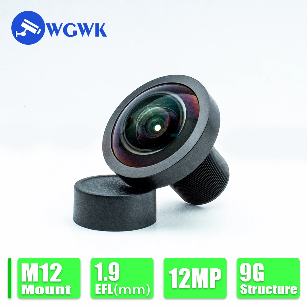 

WGWK HD 12MP M12 объектив с креплением 1,9 мм фокусное расстояние 1/2,3 дюйма IMX557 для промышленных машин IP-камер видеонаблюдения и камер безопасности