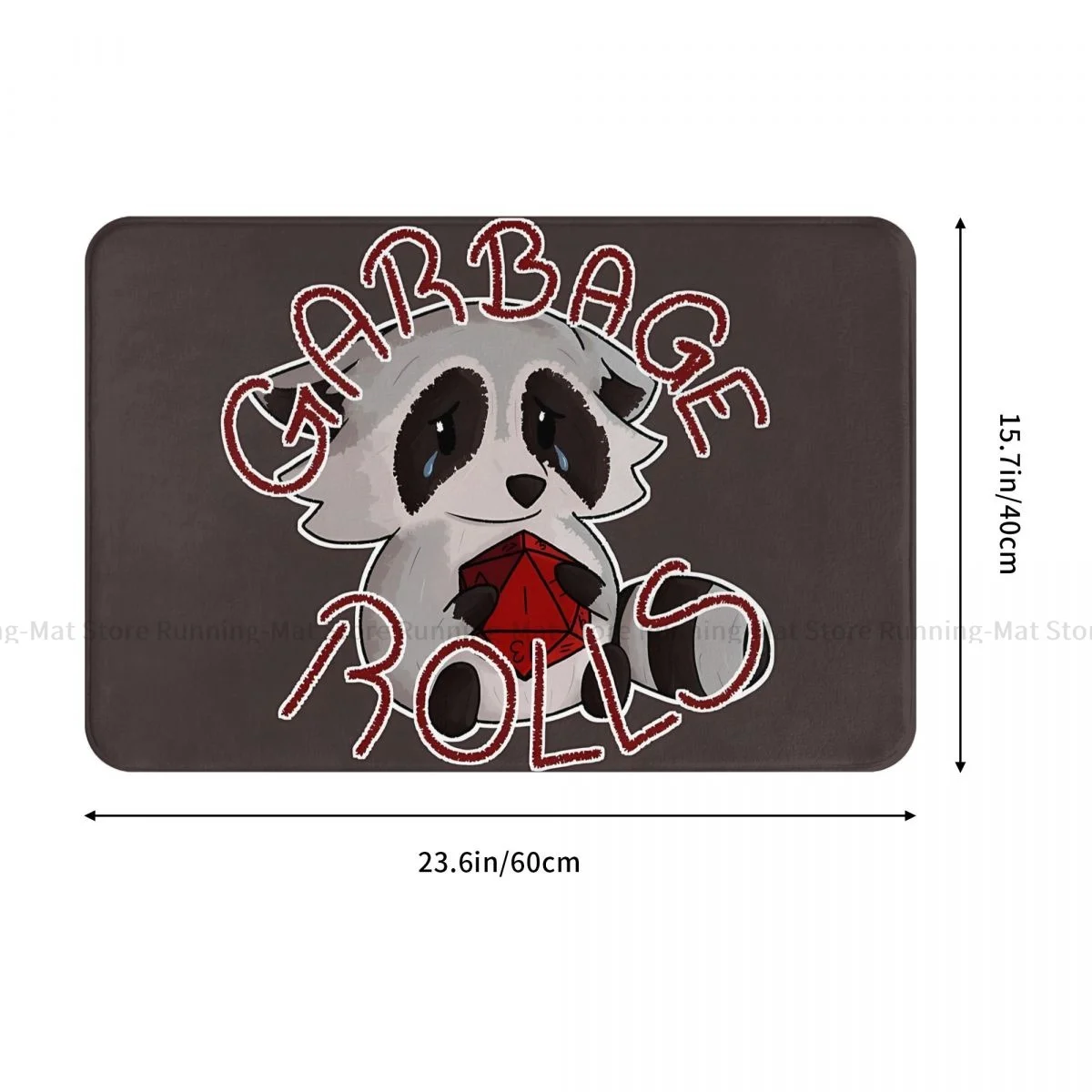 Raccoon Kitchen Non-Slip Carpet Gets Garbage Rolls Living Room Mat Welcome Doormat Home Decor Rug