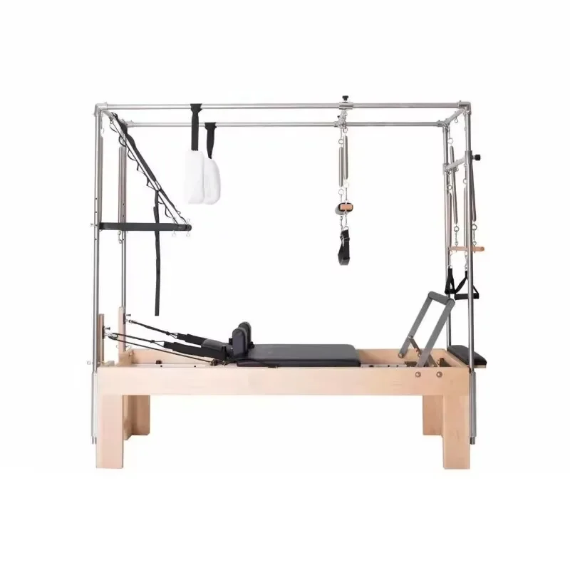 

XMSJ Maple Wood Pilates Reformer Equipment 3 In 1 Home Pilates Studio Reformer Bed Pilates Machine