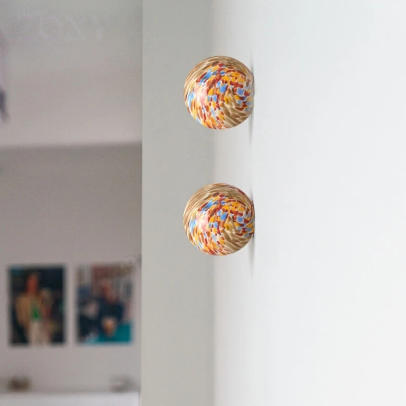 

2026 современный винтажный стеклянный алюминиевый настенный светильник, бра для спальни, гостиной, украшения стены, офиса, дома