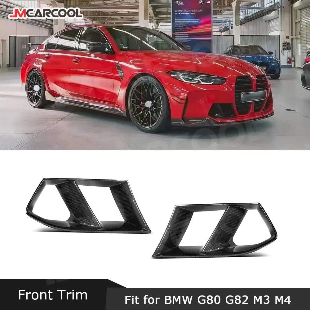 

Carbon Fiber Front Bumper Lip Air Vent Cover Trim Car Accessorise for BMW 3 4 Series G80 G82 G83 M3 M4 2021 UP MP Style