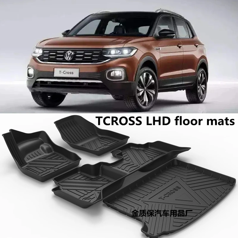 Use for Volkswagen Tcross car carpet Tcross All-Weather car floor mats trunk Fit For Volkswagen Tcross waterproof car floor mats