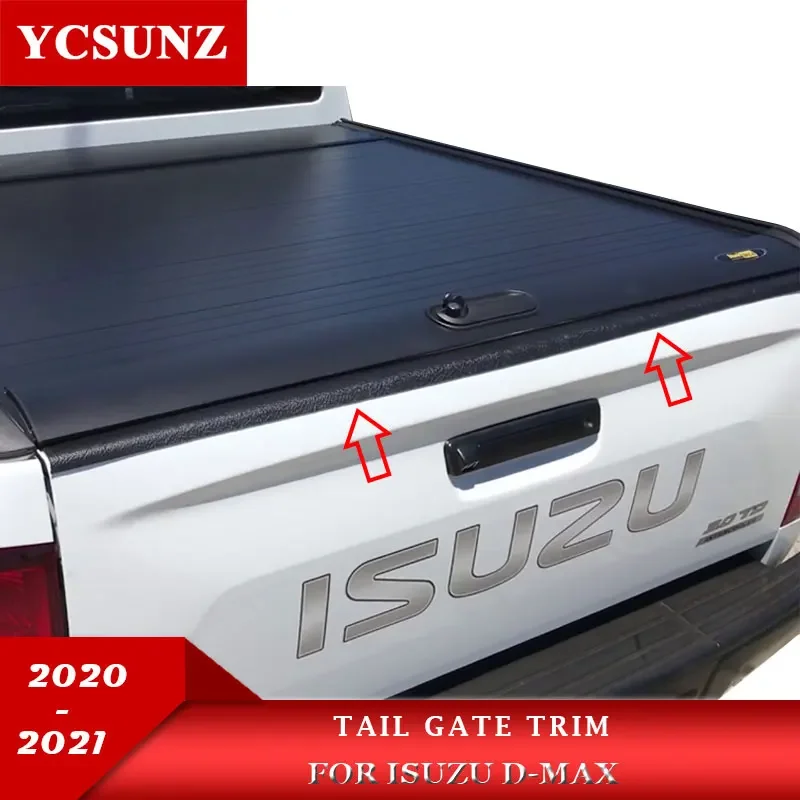 

Textured Black Rail Guard Over Load Bed Liner For Isuzu Dmax 2020 2021 Tail Gate Trim Car Accessories Double Cab YCSUNZ