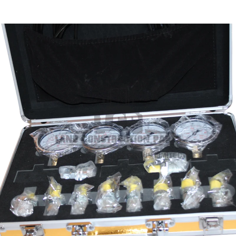 New Small Excavator Pressure Gauge Hydraulic Oil Test Pressure Detector Accurate Hydraulic Pressure Measuring Box Instrument