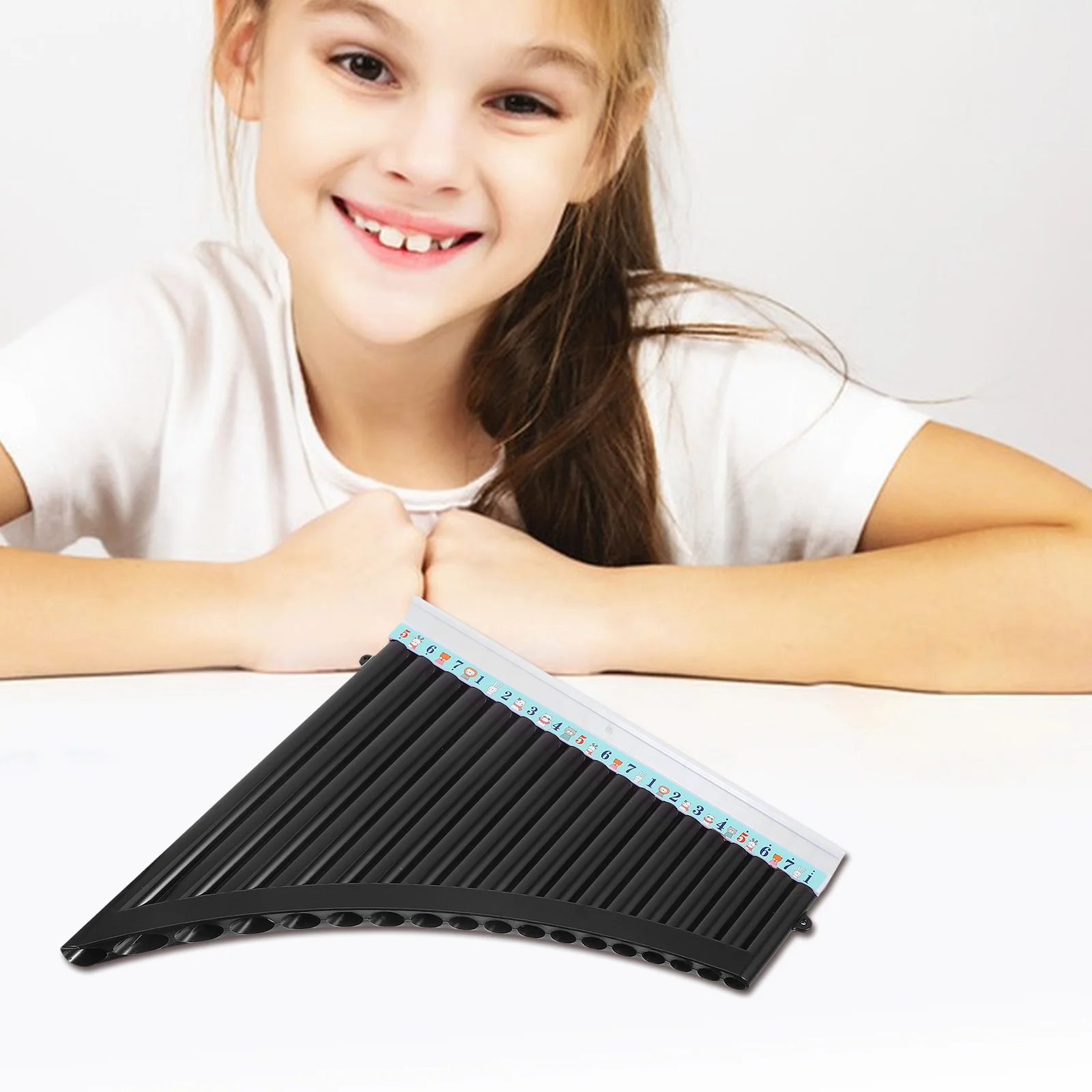 

Instrument Key of C Pan Flute Instruments Pipes Musical Beginners Black Abs Student