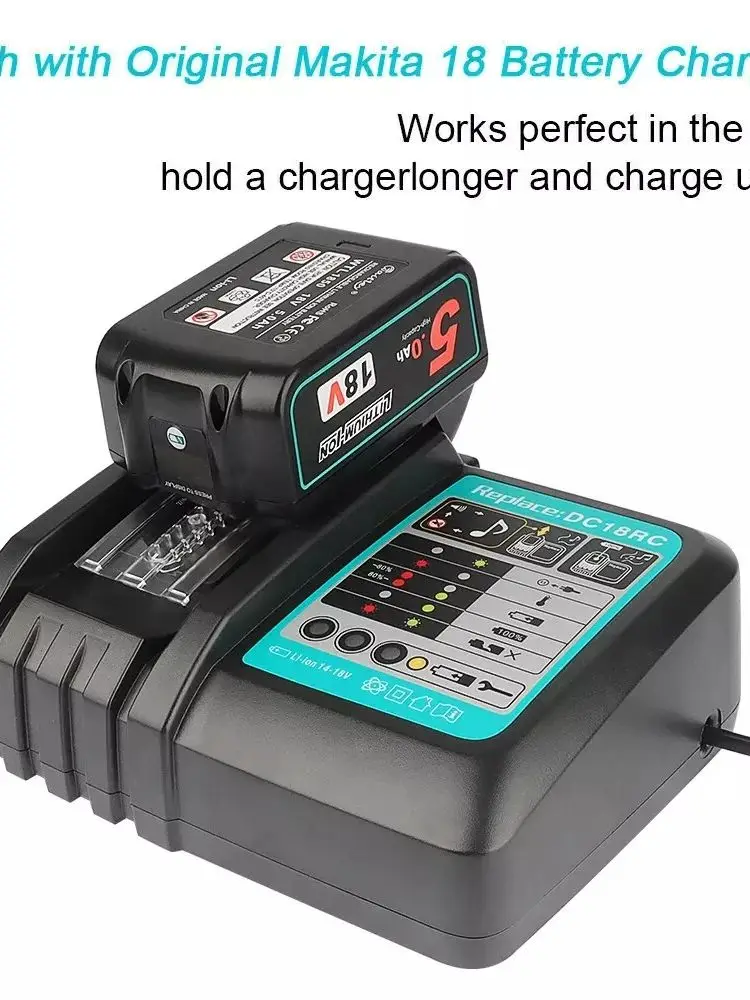 DC18RC Li-ion Battery 3A Charger for Makita 18V 14.4V BL1860B,BL1850B,BL1840,BL1830,BL1820,BL1415,BL1440 Power tool Charger — 2