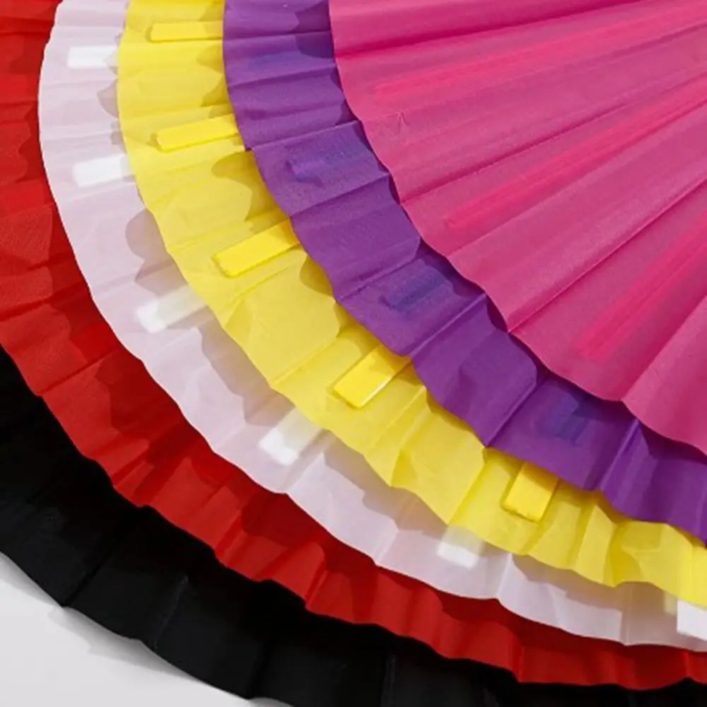 33 cm Chinese Tai Chi Yoga Kung Fu Fan Plastic Bone Chinoiserie Gift Dansvoorstelling Fan 10 Stijlen Hand Opvouwbare Podium fan