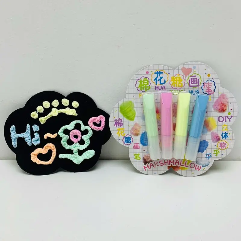 Online Beroemdheid Interessante 3d Popcorn Pen Katoenen Bubble Pen Diy Hand Jelly Lichtgevende Pen Flash Lijm Uitbreiding Schattige Diy Pen.