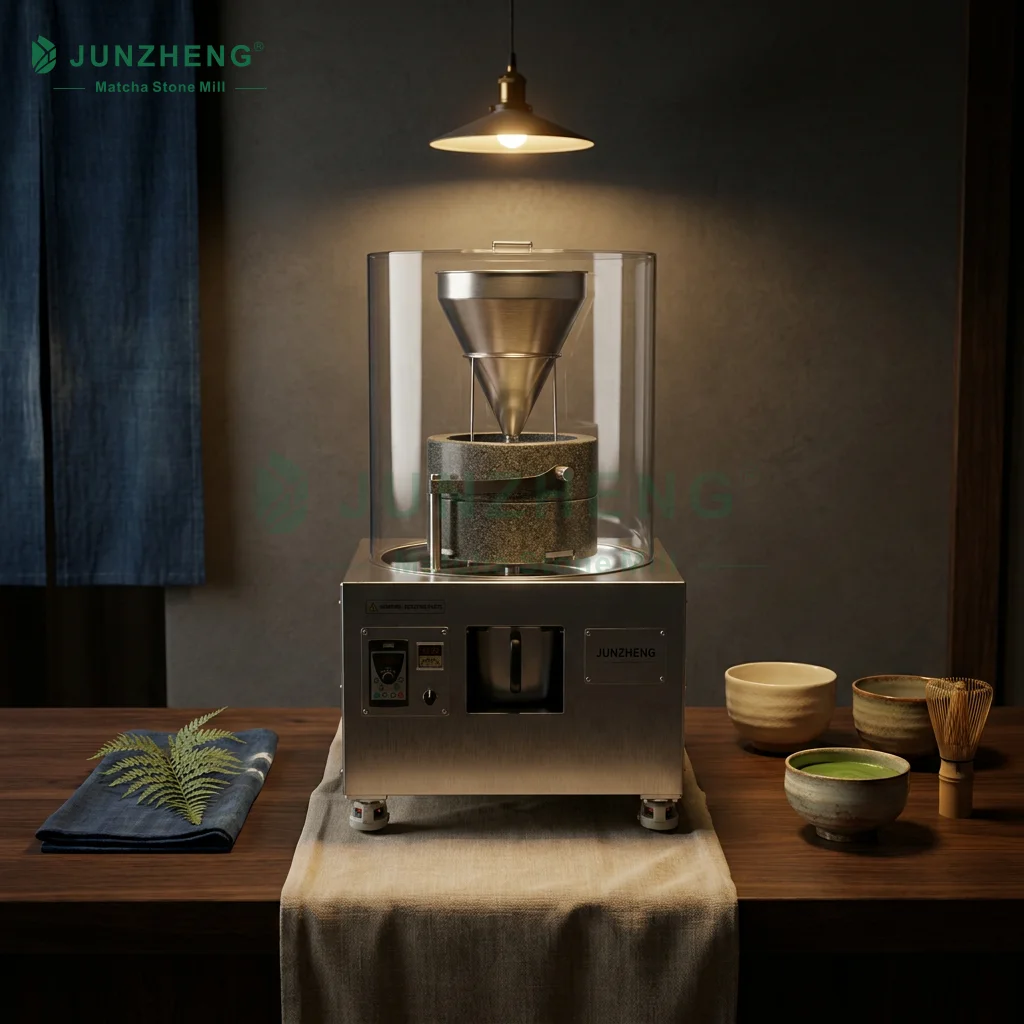 Commercial Electric Matcha Stone Mill Grinder  Granite Tea Powder Grinding Machine With Low-Temp Ultra-Quiet Operation