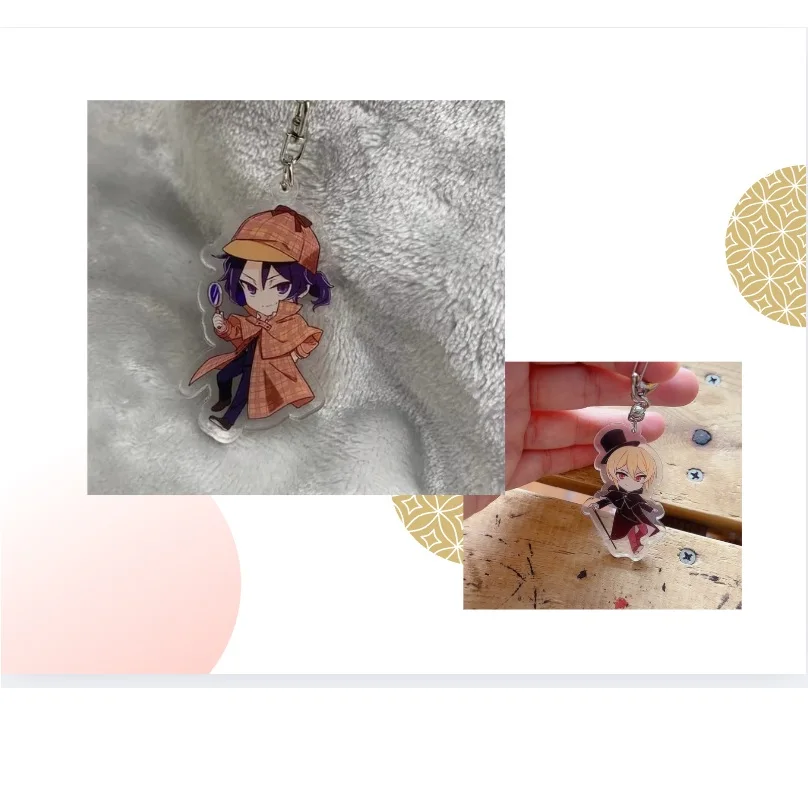 Anime Schlüsselanhänger William James Moriarty Acryl Schlüsselanhänger Riemen Figur Hängezubehör 6cm