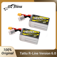 Tattu R-Line 6.0 1600mAh 6S Lipo Battery 160C 22.2V ST SQ XT60 Plug For Racing Drone RC Helicopter Quadcopter FPV