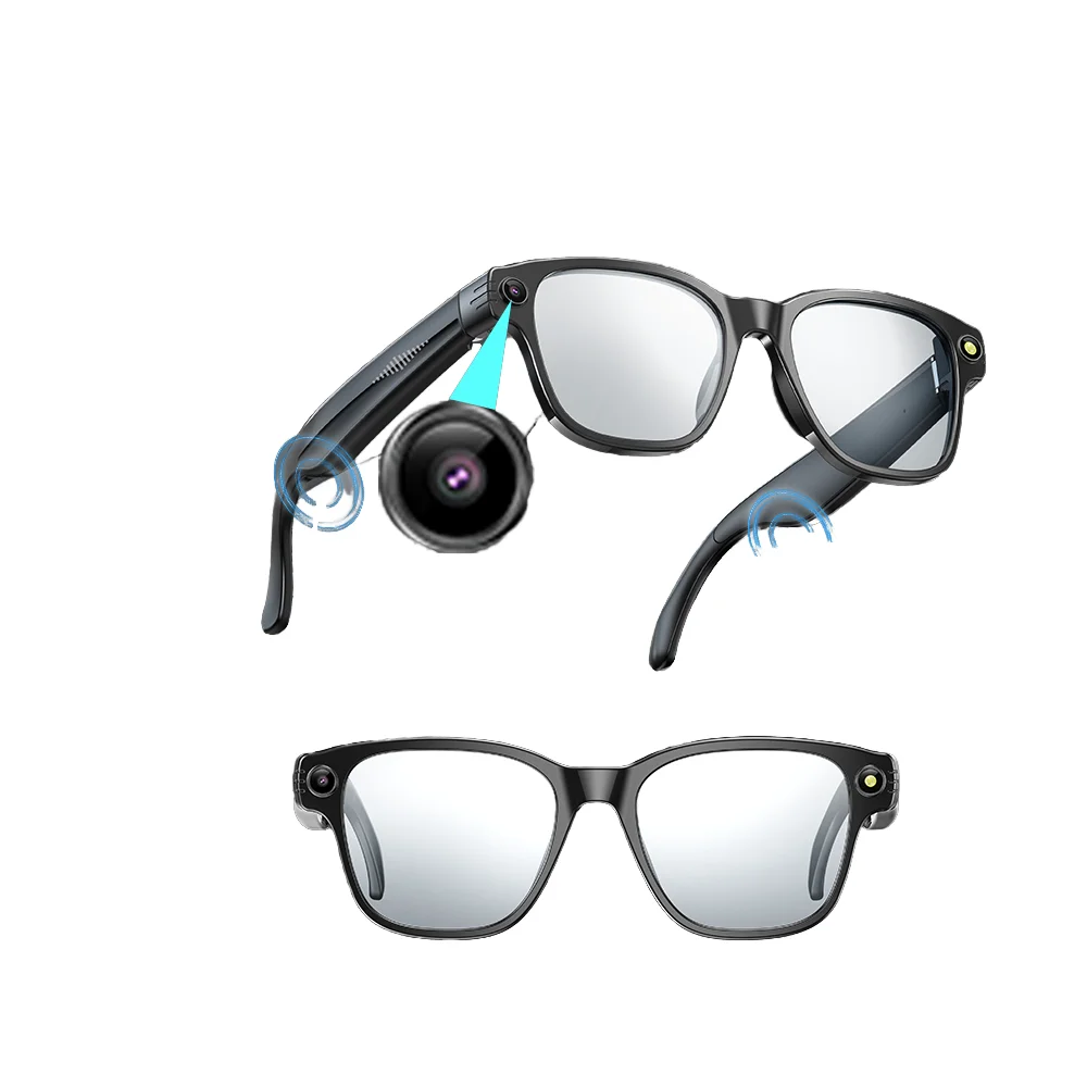 

Outdoor Smart Glasses Large 270mAh Battery WIFI Video Recording AI Voice Assistant Smart Glasses