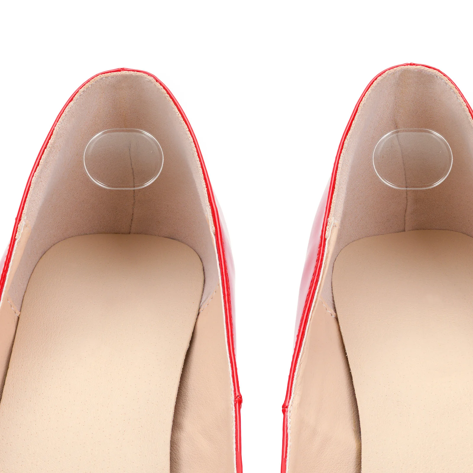 6 Stück transparente Silikon-Fersenpolster, weiche Gel-Blisterprotektoren, flexible Kissen für Damenschuhe, transparenter runder Silikonschuh