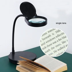 Flexible Magnifier USB LED 3X10X 5X 8X15X Magnifying Glass 3 Colors Illuminated Magnifier Lamp Loupe Reading/Rework/Soldering