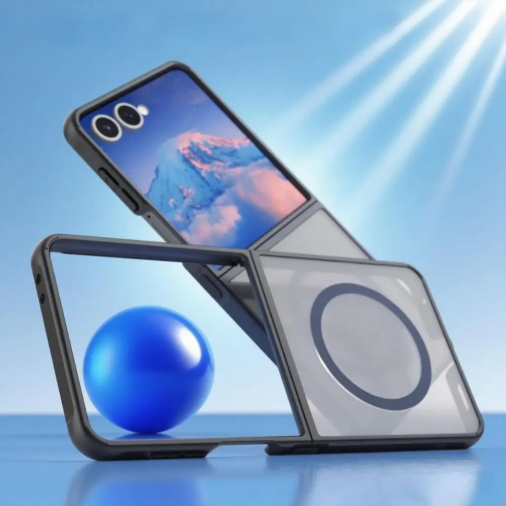Für Samsung Z Flip 7, Magsafe-Hülle, PC, TPU, Hybrid, stoßfest, schlank, matt, kabellose Ladeabdeckung für Samsung Galaxy Z Flip 7