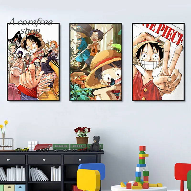 One Piece Decoration Painting Living Room Bedroom Esports Room Anime Hanging Painting Luffy One Piece Poster Mural