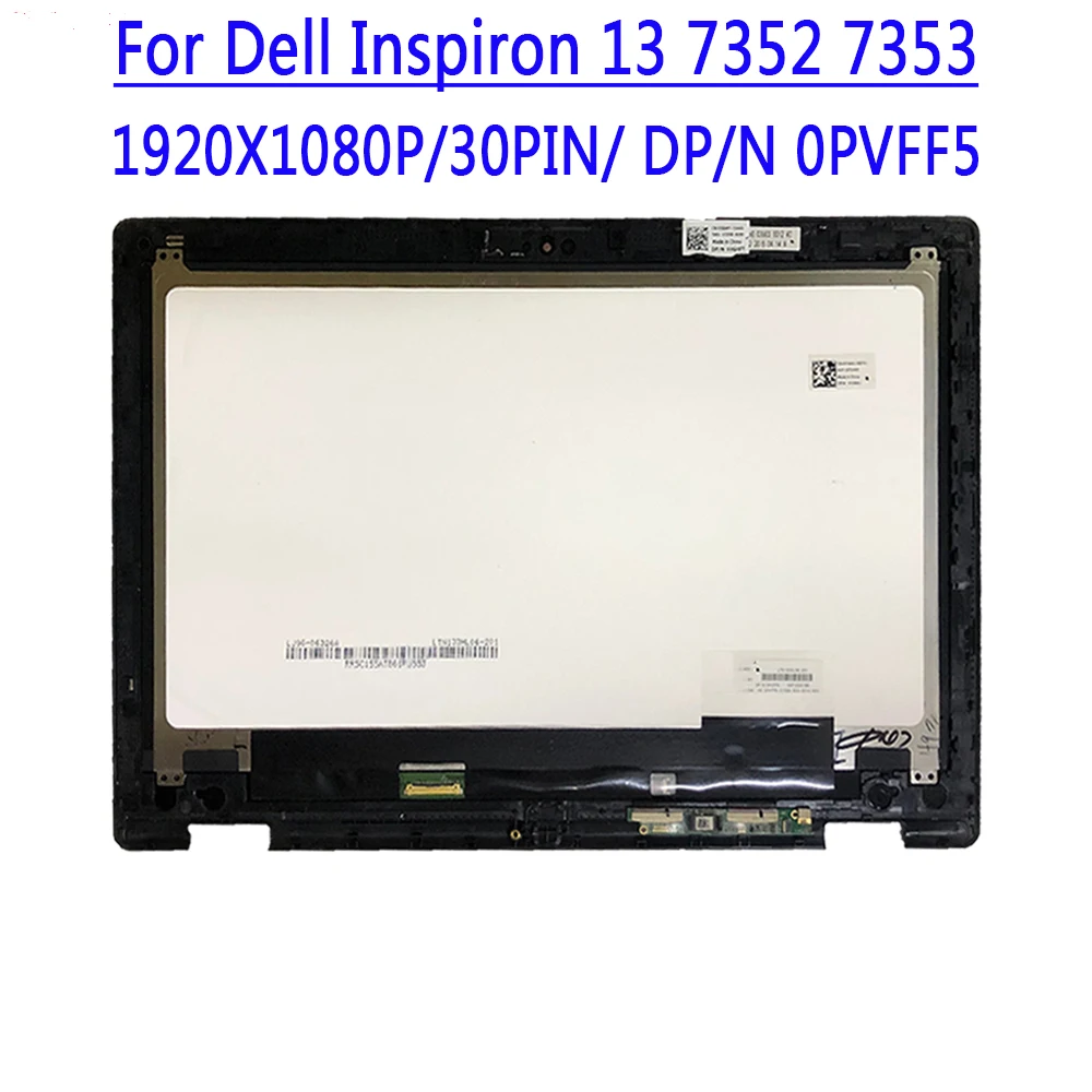 DP/N 0YD4WJ YD4WJ 13.3 inch FHD IPS 1366*768 & 1920*1080 LCD Touch Assembly For Dell Inspiron 13 7000 7352 7353 Laptop Assembly