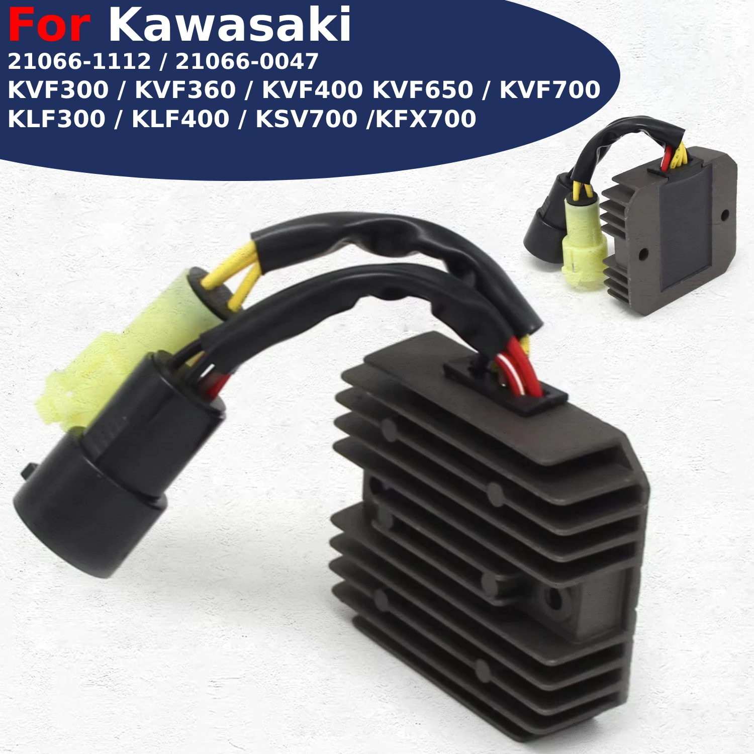 

Voltage Regulator Rectifier For Kawasaki KLF400 PRAIRIE KSV700 V-FORCE KLF300 Bayou 300 KVF650 Brute Force 650 21066-1112