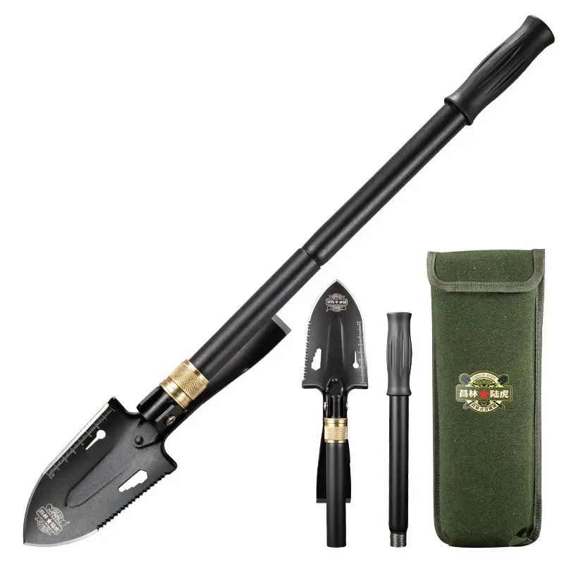 Outdoor Portable EDC Multi-function Manganese Steel Folding Engineer Shovel Camping Hiking Shovel Car Emergency Survival Tool