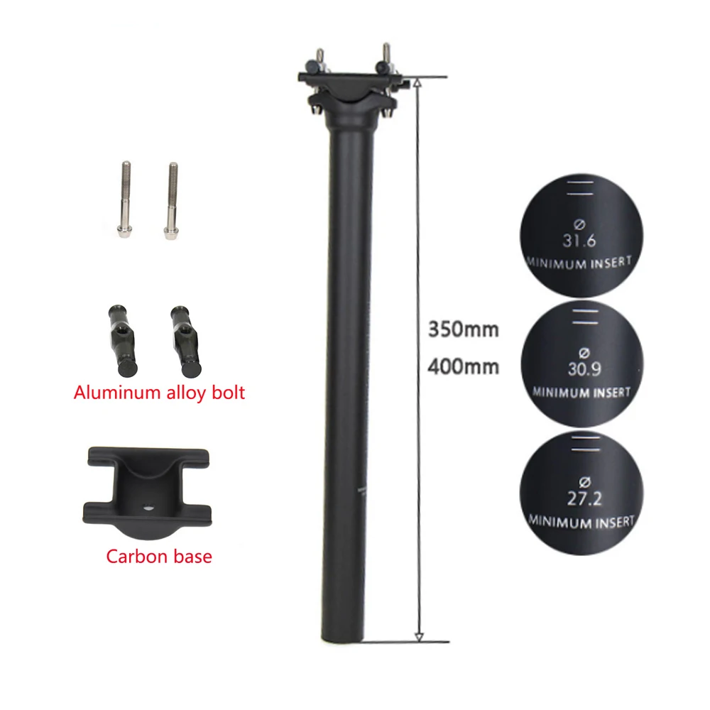 ELITA ONECarbon Seat Post 27.2/30.9/31.6mm MTB/Road Biike Carbon Fiber Seatpost Titanium Screws Light 130g Seat Tube