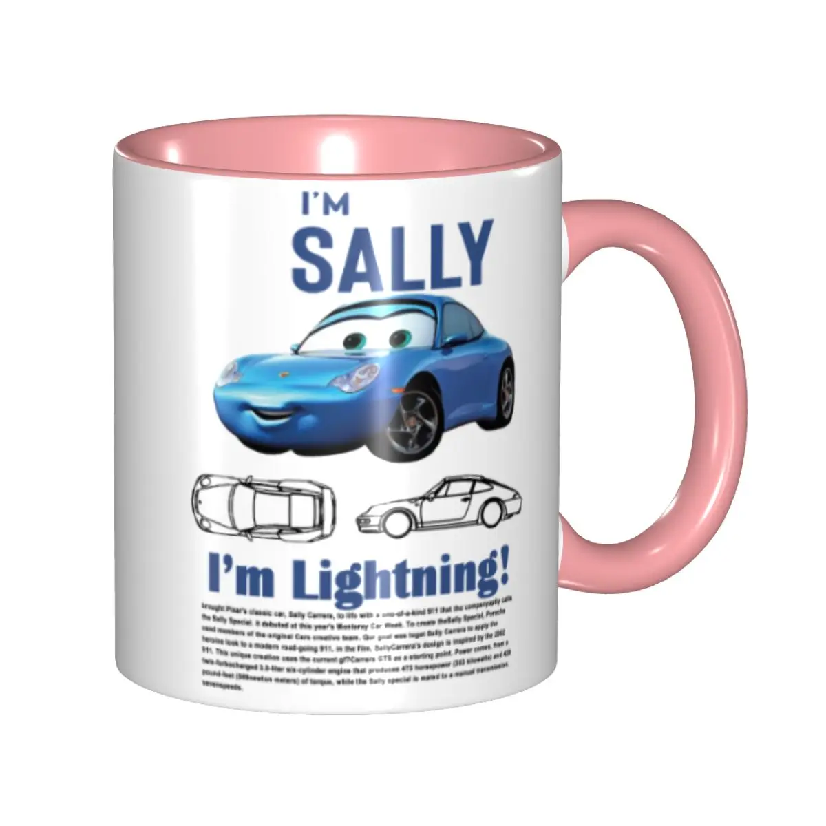 Sally I'm Lightning Cars Mug Cute Fun Car Cartoon Coffee Cup Gift For Woman